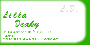 lilla deaky business card